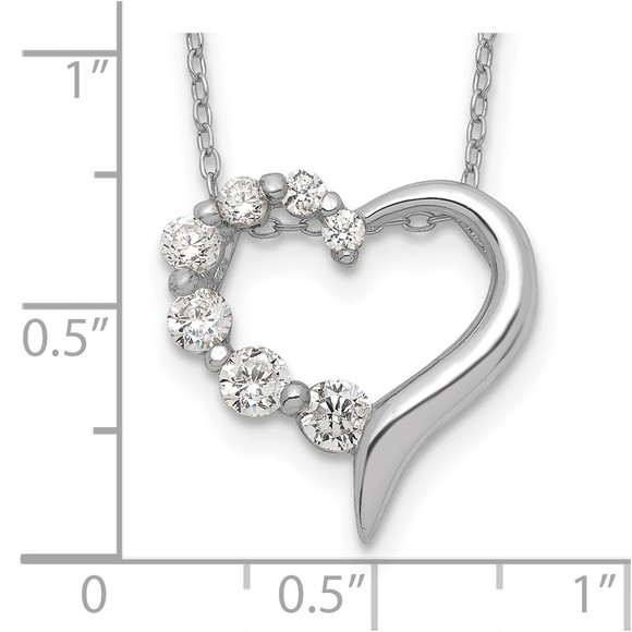 Amazon.com: B. BRILLIANT Yellow Gold Flashed Sterling Silver  925 Sterling Silver CZ (Cubic Zirconia) Heart Journey 18\